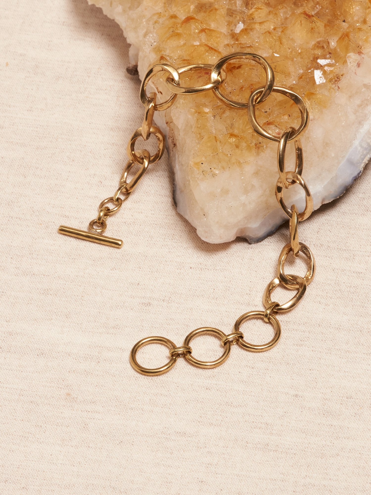 Aureus + Argent | Brass Links Chain Bracelet
