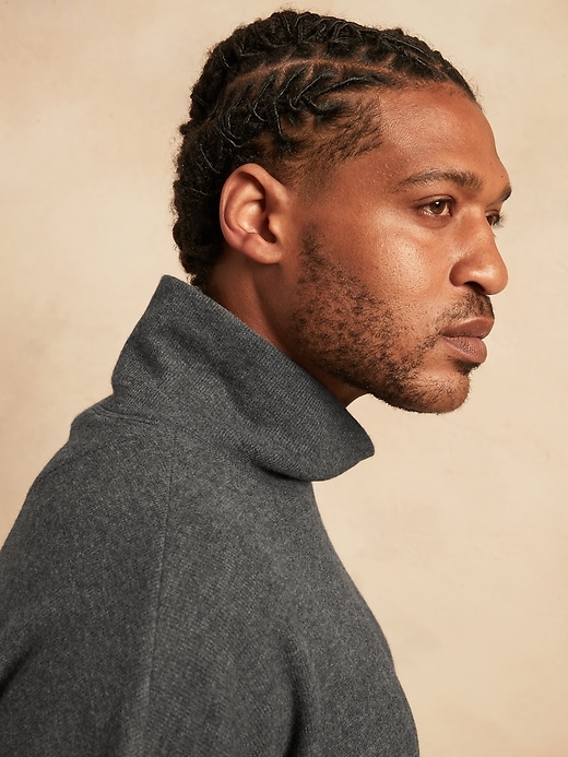 waffle knit turtleneck t shirt