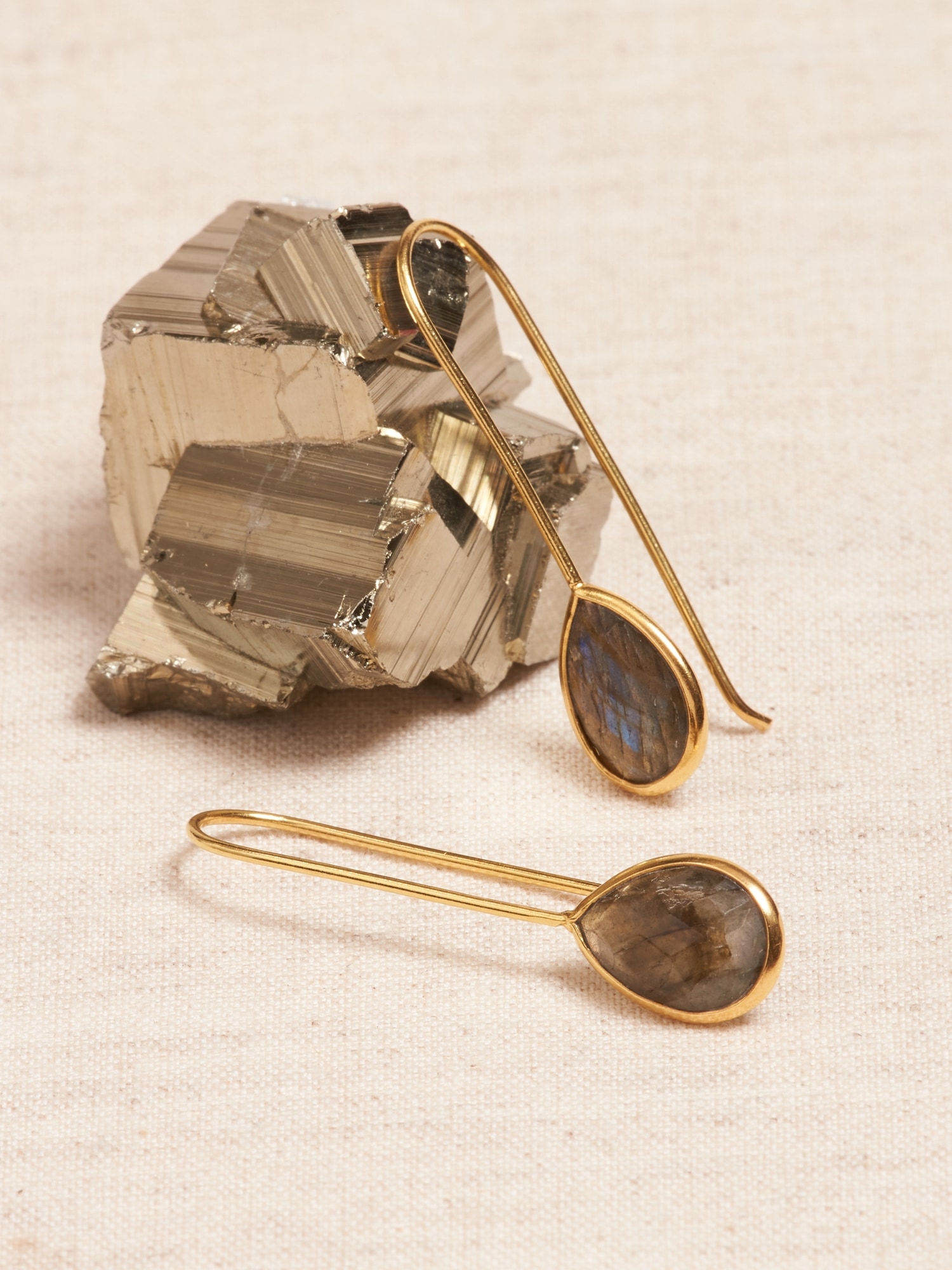 Aureus + Argent | Labradorite Teardrop Earring