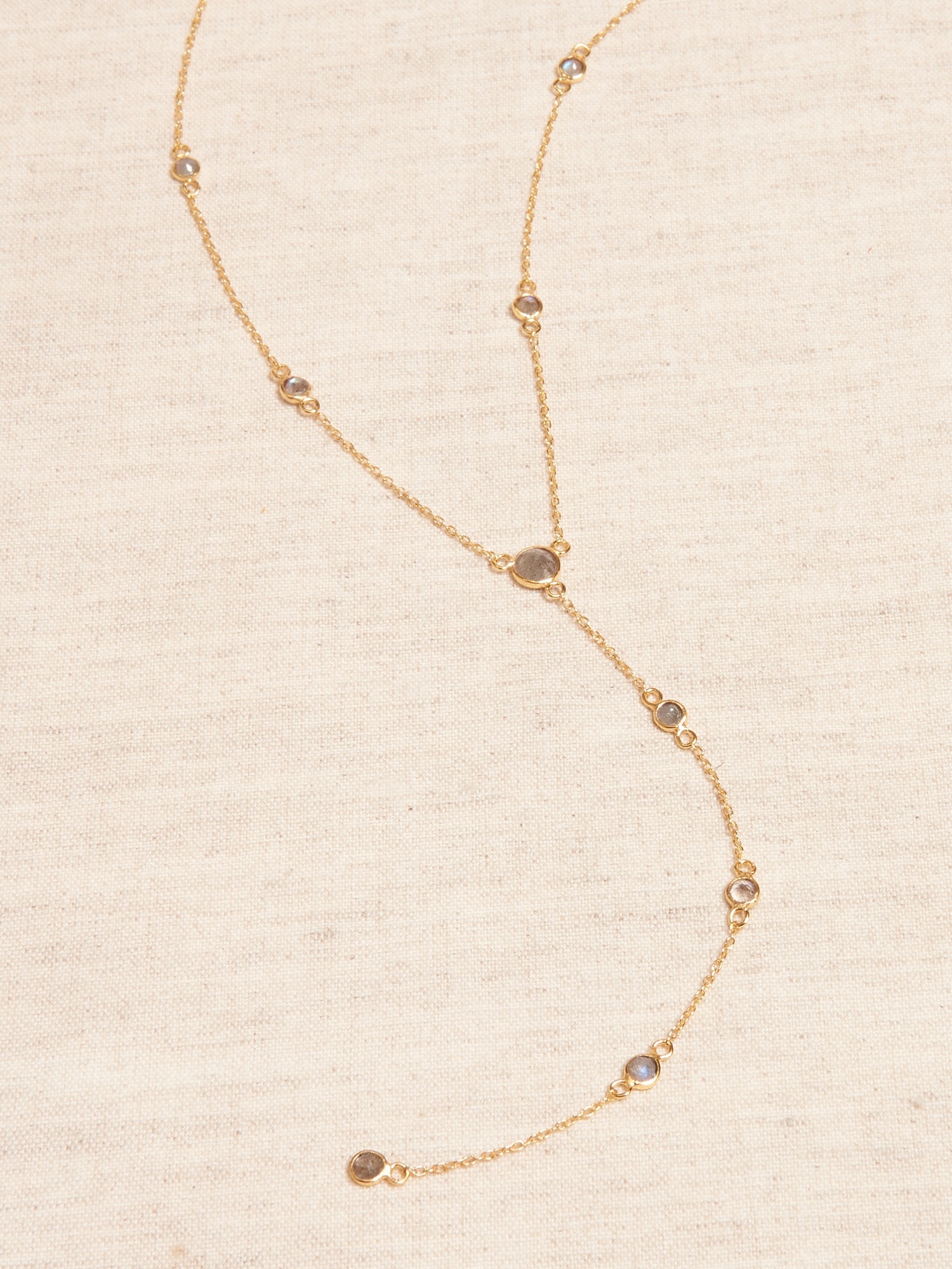 Aureus + Argent | Delicate Stone Y Necklace