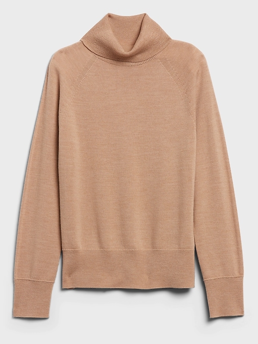 Image number 4 showing, Seamless Merino Turtleneck Sweater in Responsible Wool