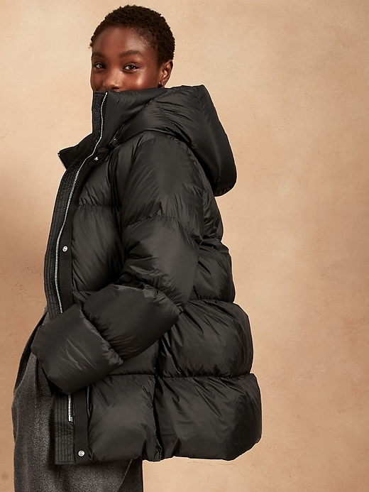 Image number 5 showing, Water-Repellent Puffer Coat