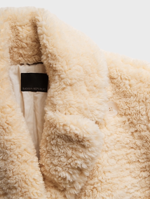 Image number 5 showing, Oversized Sherpa Cocoon Coat