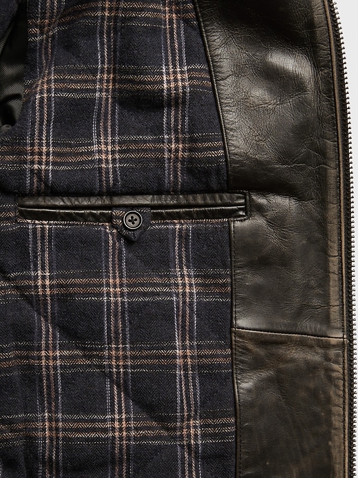 Image number 6 showing, Leather Biker Jacket