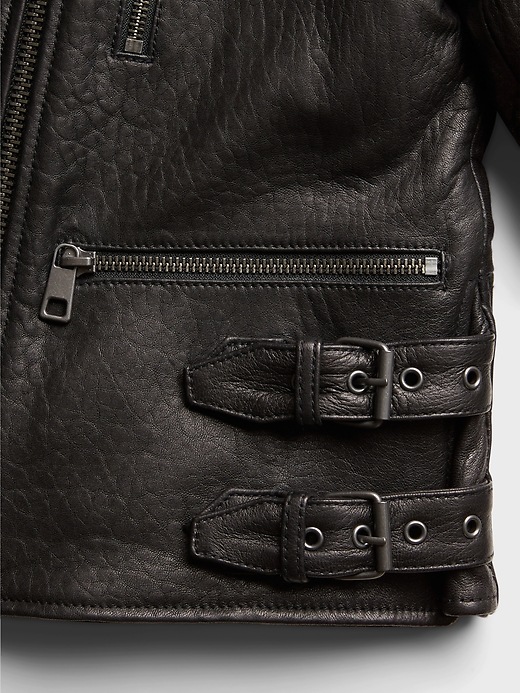 Image number 6 showing, Leather Moto Jacket