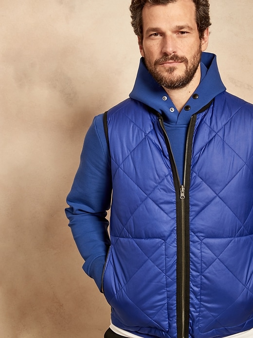 Banana Republic Reversible Quilted Puffer Vest. 1