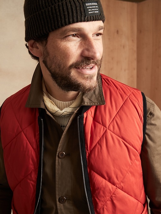 Image number 3 showing, Reversible Quilted Puffer Vest
