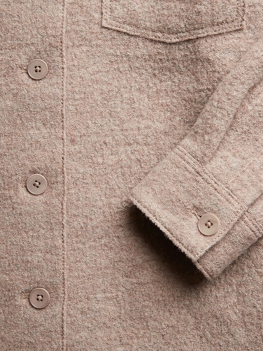 Image number 6 showing, Oversized Italian Wool Shirt Jacket