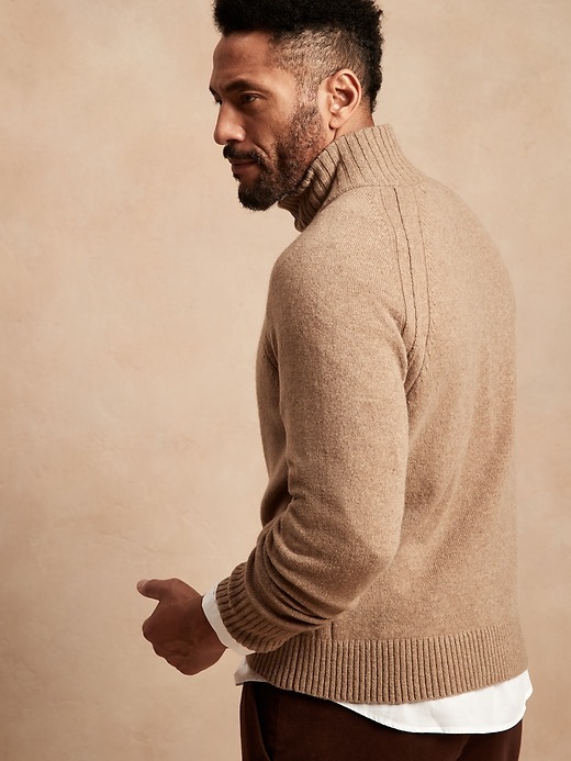 Image number 2 showing, Italian Wool-Blend Mock-Neck Sweater