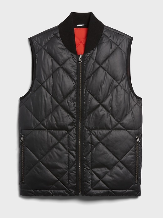 Image number 4 showing, Reversible Quilted Puffer Vest