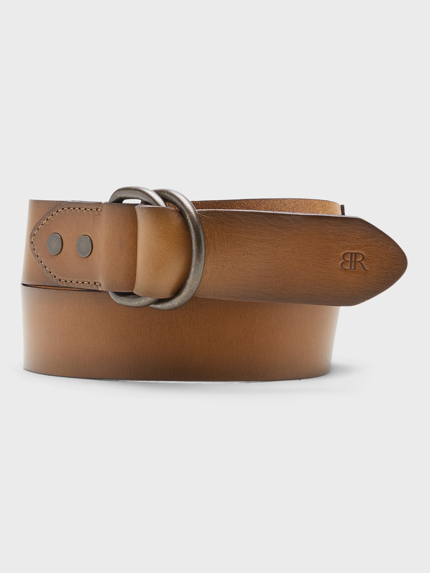 Leather Slider Belt - 500075683134 - Belts Sleek and sturdy, this rugged leather belt has a d sku 500075683134