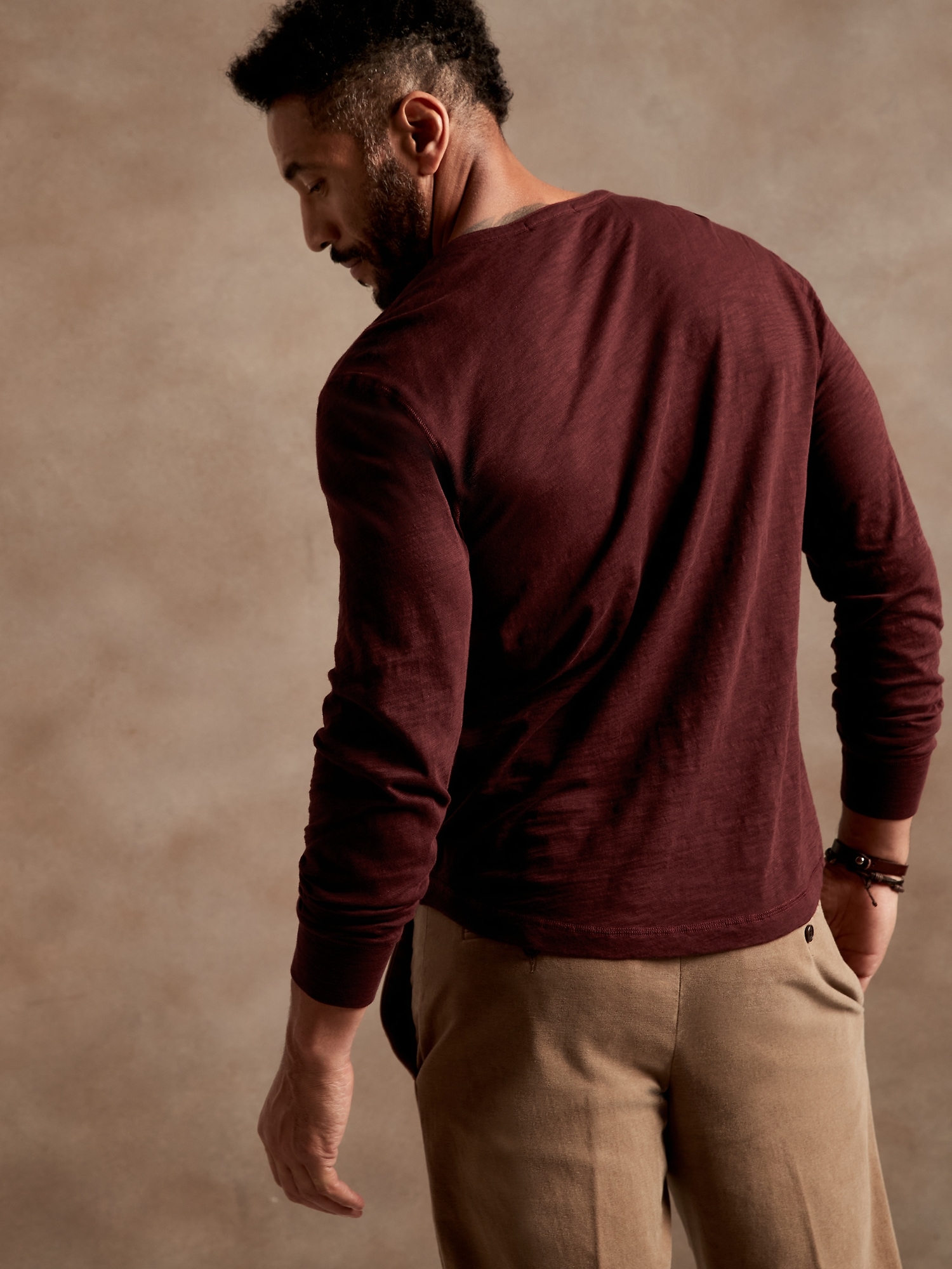 Organic Soft Wash Henley TShirt Banana Republic