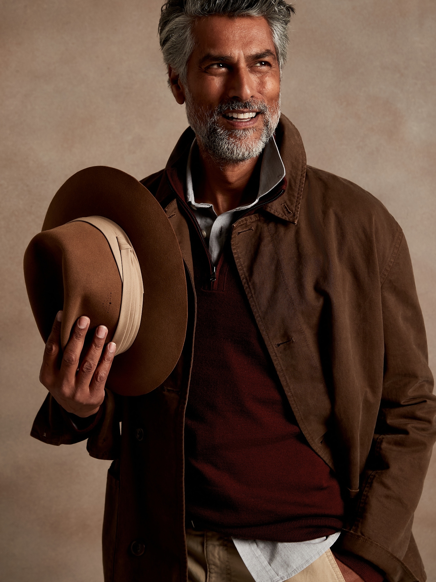 wool half zip sweater