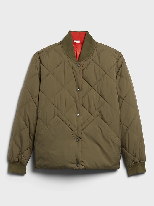 Image number 4 showing, Reversible Quilted Bomber Jacket