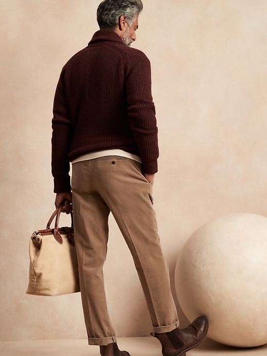Image number 2 showing, Pleated Organic Cotton Brushed Traveler Chino