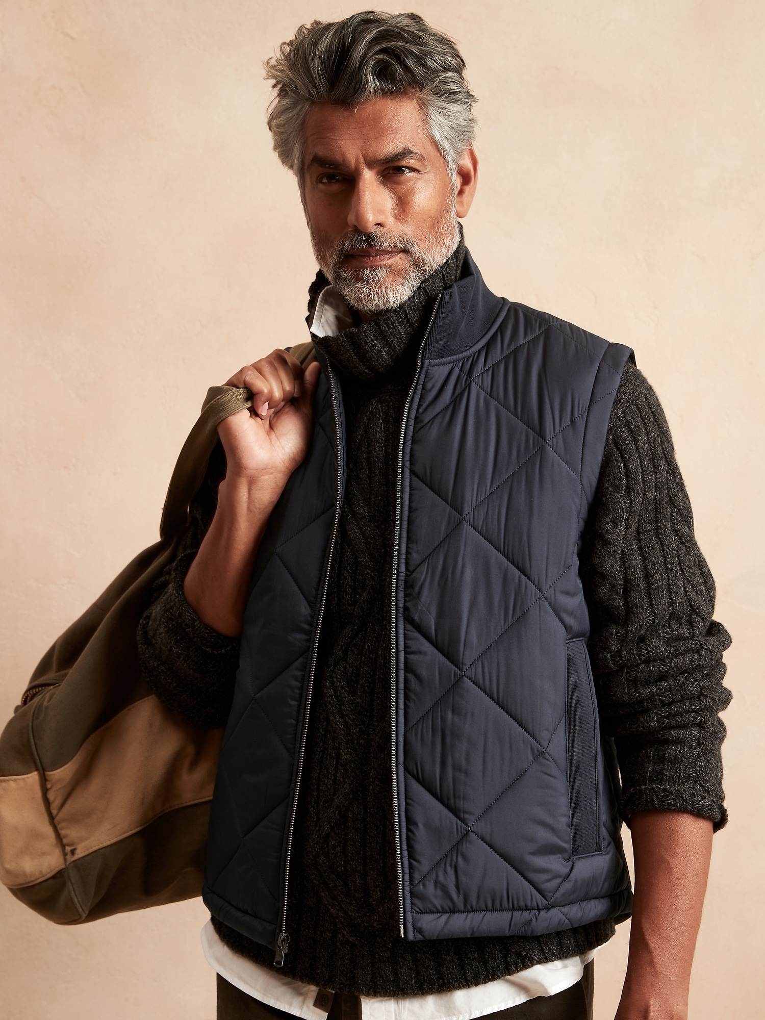 Quilted French Terry Vest