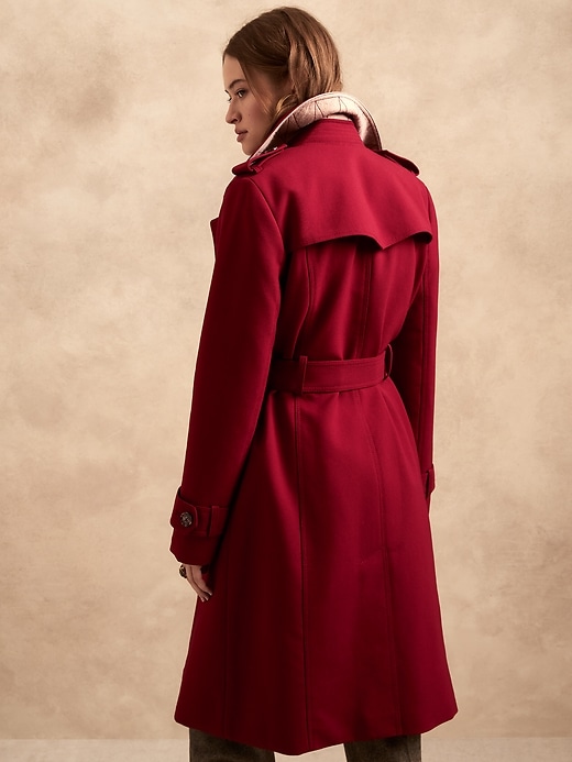 banana republic red trench coat