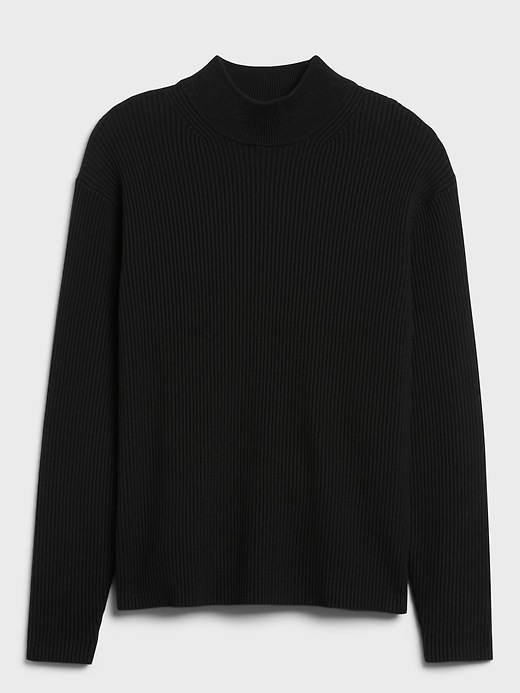 Image number 7 showing, Organic Cotton Mock-Neck Sweater