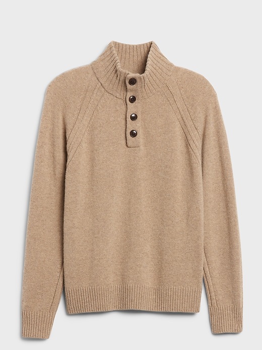 Image number 4 showing, Italian Wool-Blend Mock-Neck Sweater