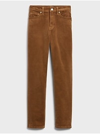 High-Rise Straight Corduroy Ankle Pant