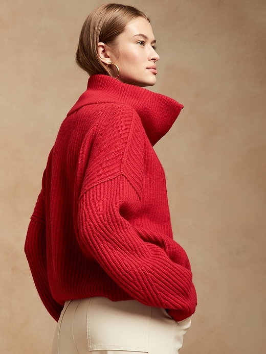 Image number 8 showing, Oversized Half-Zip Sweater