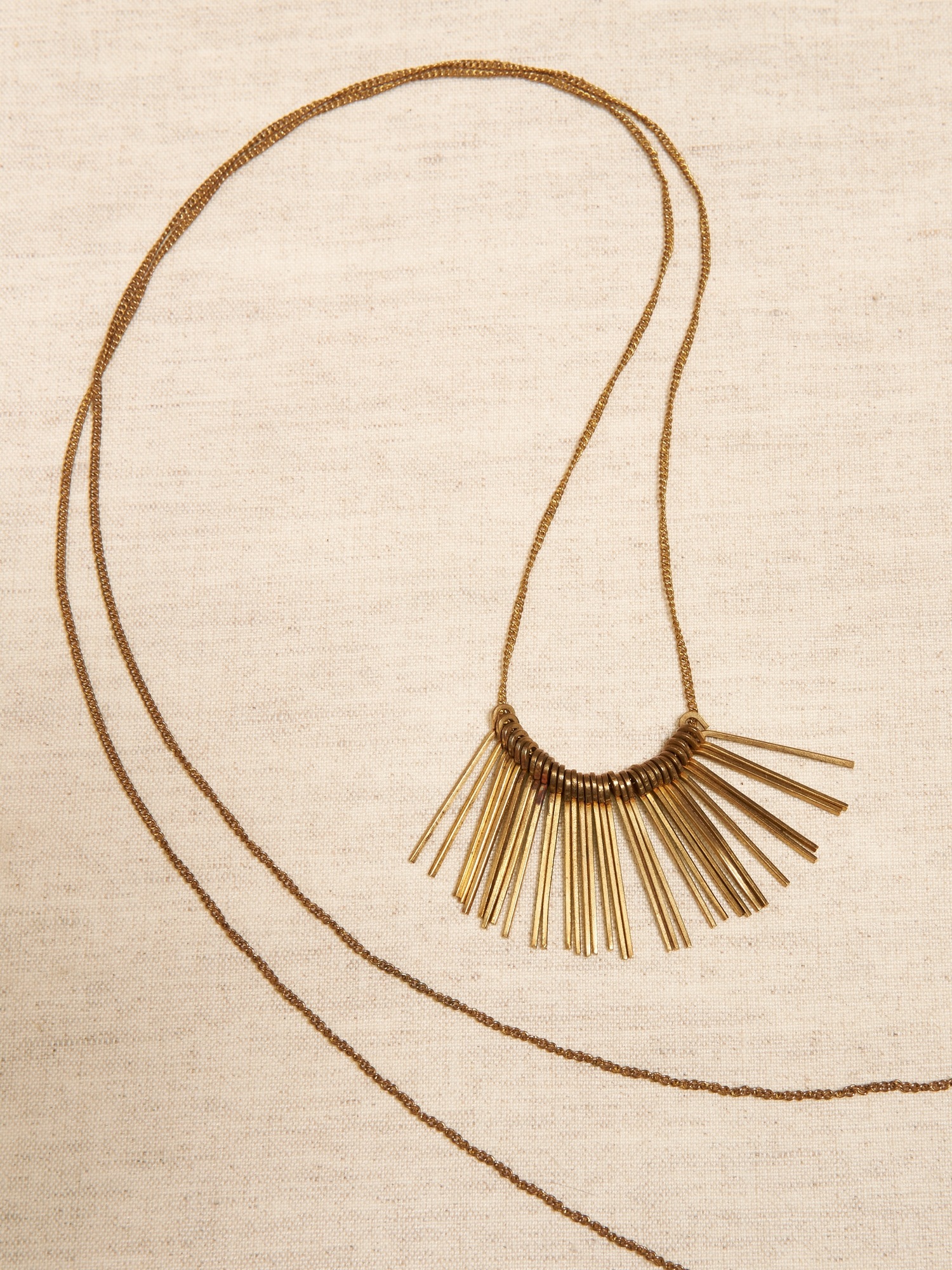 Aureus + Argent | Brass Feather Necklace