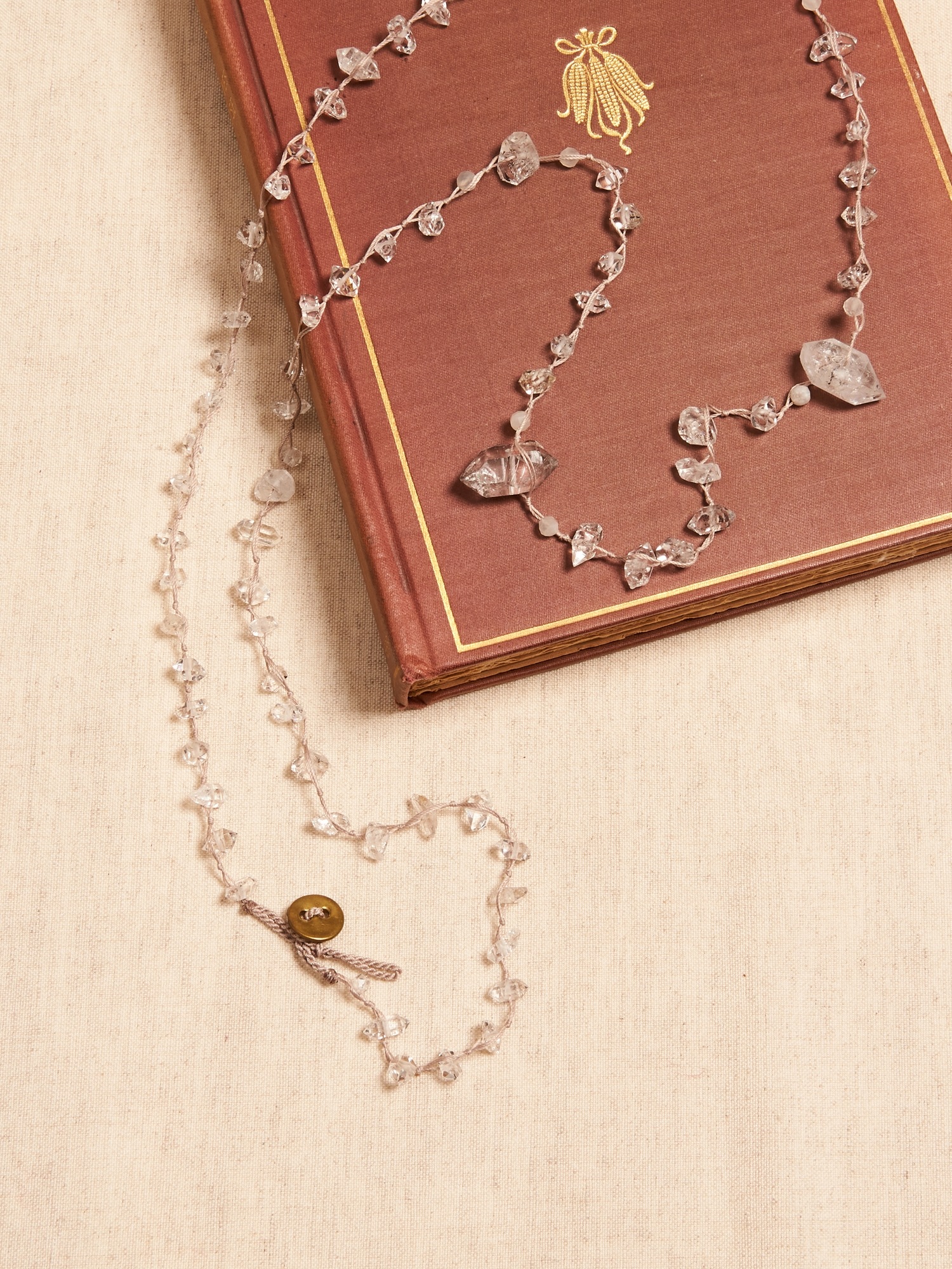 Aureus + Argent | Herkimer Knotted Long Necklace