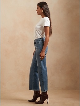 The Wide-Leg Crop Jean | Banana Republic