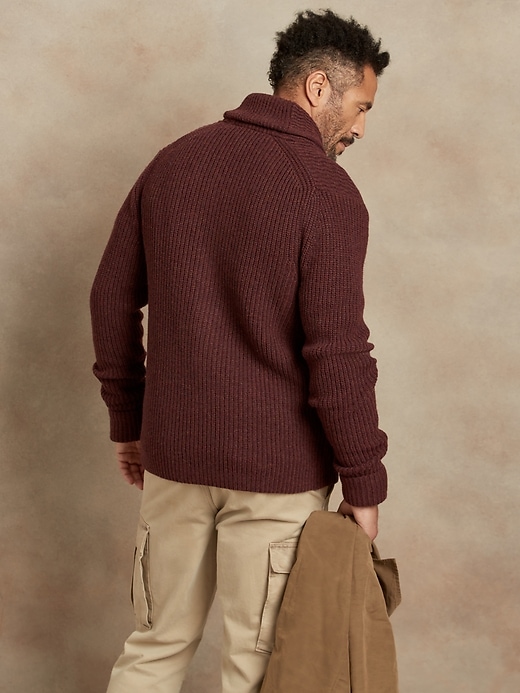 Image number 5 showing, Utility Shawl-Collar Cardigan Sweater