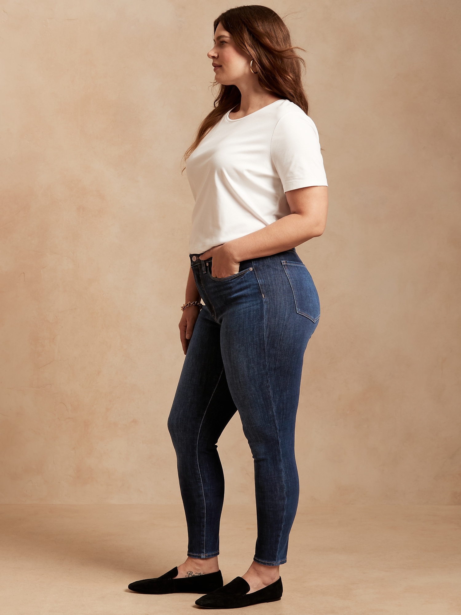 Banana Republic Women's Curvy Mid Rise Skinny Jeans 29 / 8 Tall