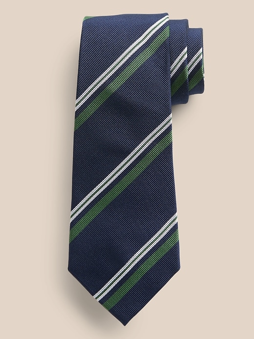 Thick Stripe Silk Tie