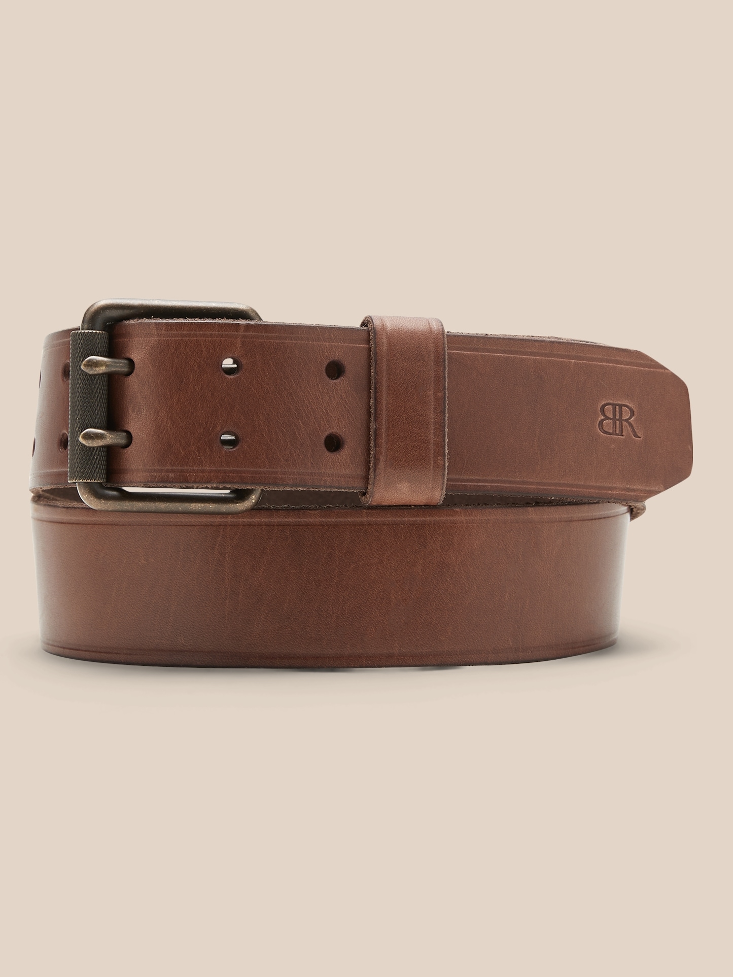 DoubleProng Leather Belt Banana Republic