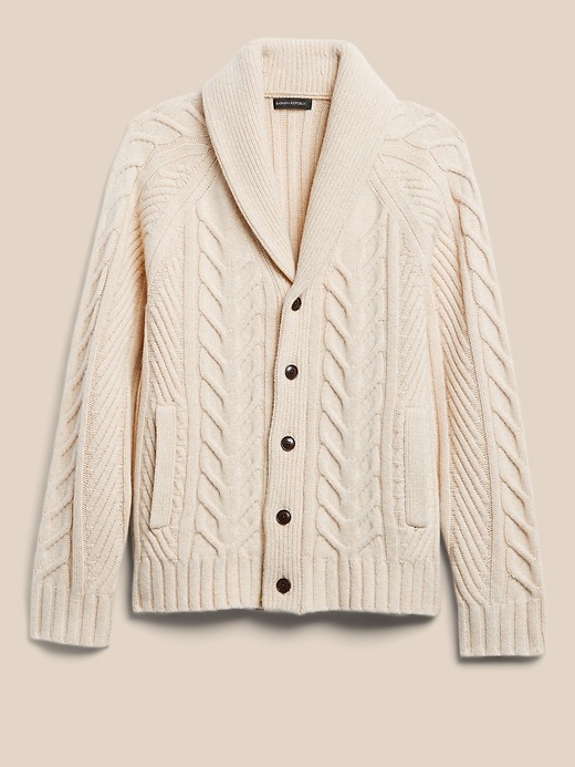 Image number 4 showing, Shawl-Collar Cardigan Sweater