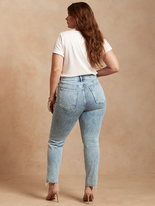 Image number 6 showing, High-Rise Slim Jean with Fray Hem