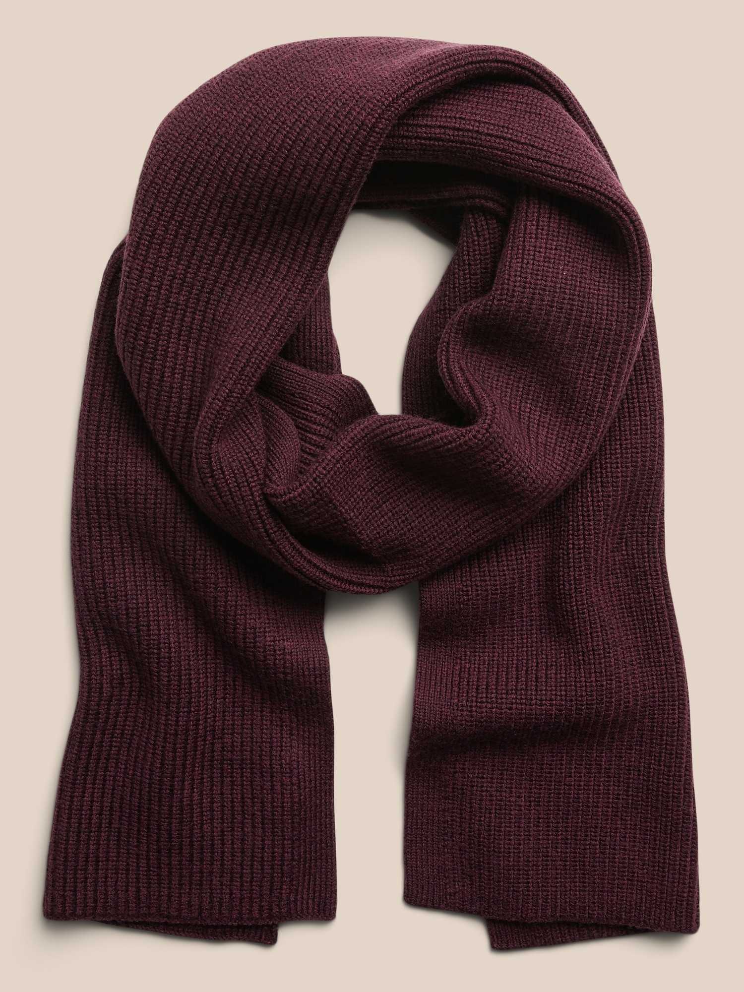 Ribbed Merino Scarf