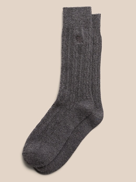 Banana Republic Cable-Knit Donegal Boot Sock. 1