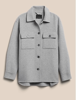 Double-Faced Shirt Jacket | Banana Republic