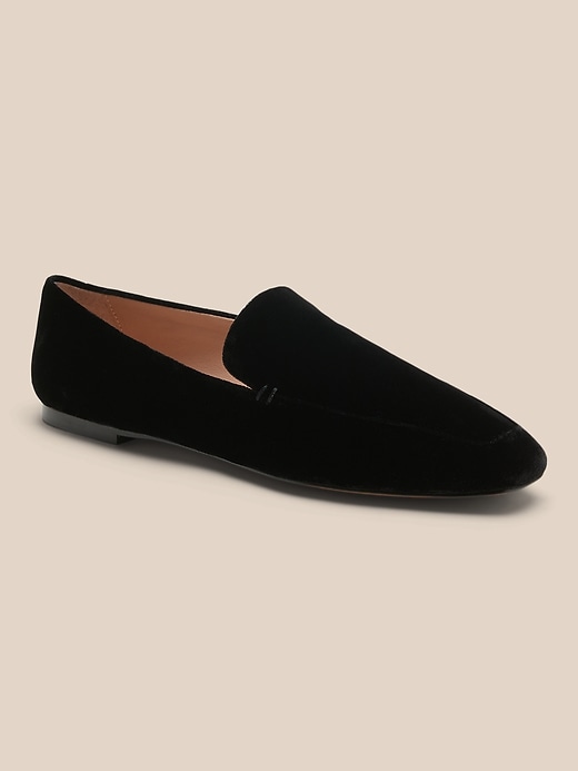 Banana Republic Women's Velvet Soft Loafer Black Size 6 1/2