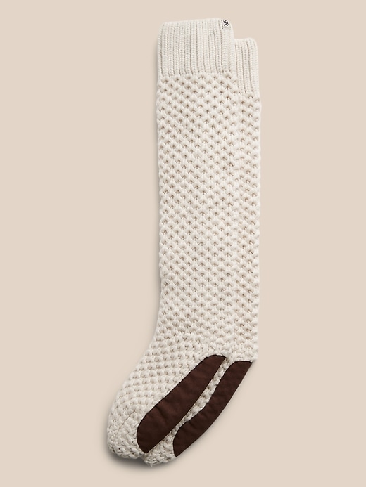 Banana Republic Merino Popcorn-Stitch Tall Slipper Sock. 1