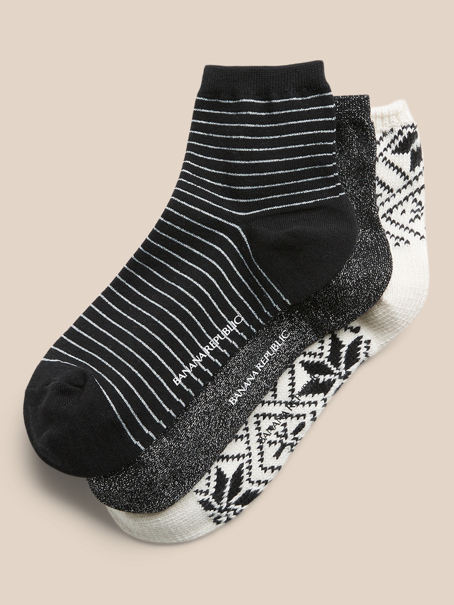 Fairisle Ankle Sock 3-Pack
