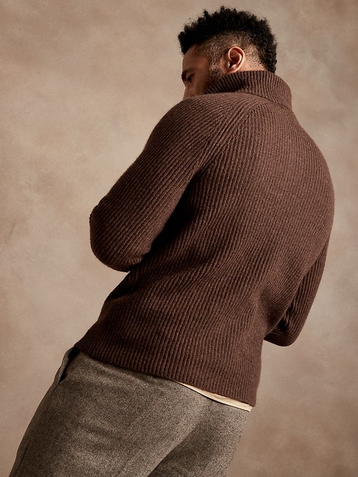 Image number 5 showing, Italian Wool-Blend Half-Zip Sweater