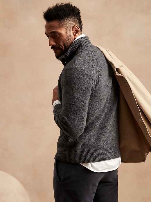 Image number 8 showing, Italian Wool-Blend Mock-Neck Sweater