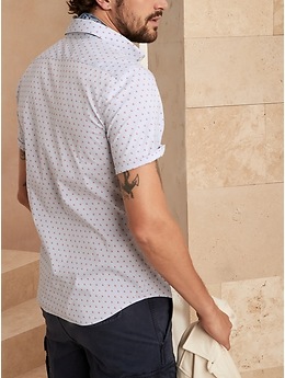 Slim-Fit Tech-Stretch Cotton Shirt 