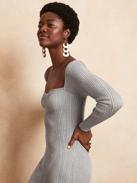 Petite Metallic Sweetheart Sweater 