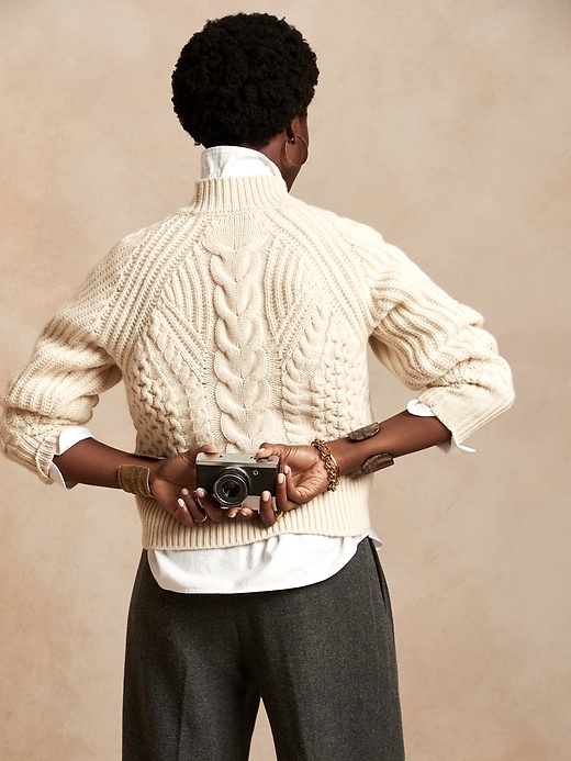 Image number 2 showing, Cashmere Cable-Knit Sweater