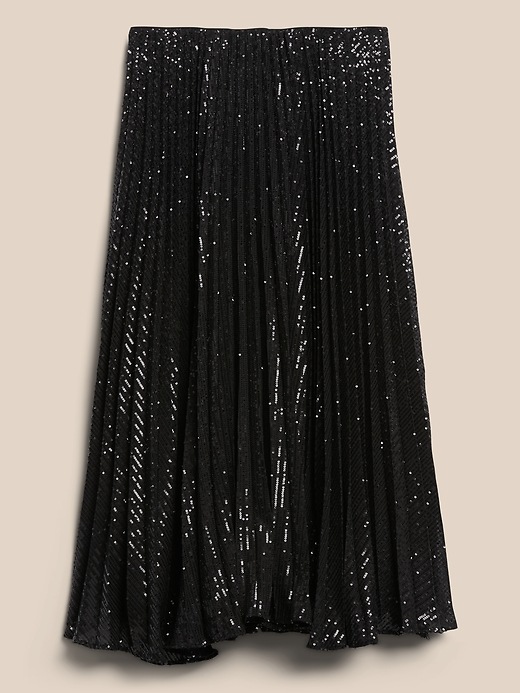 Image number 4 showing, Pleated Sequin Midi Skirt