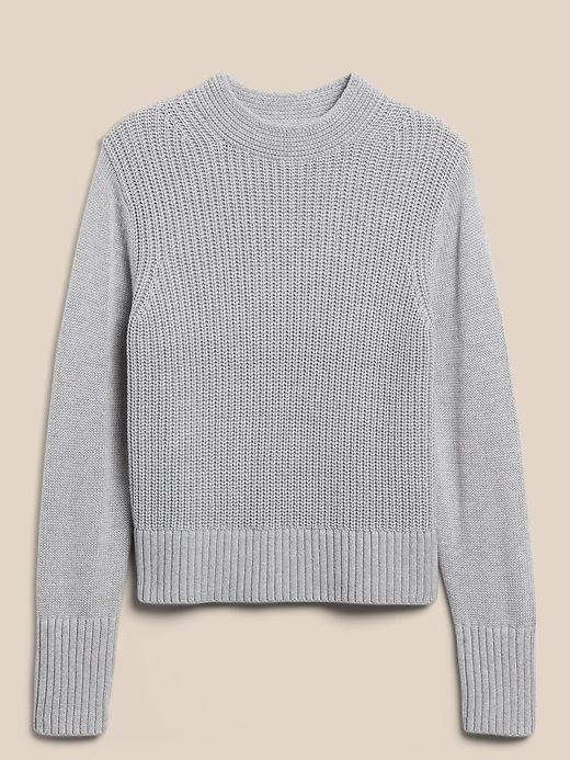 Image number 4 showing, Mock-Neck Cropped Sweater