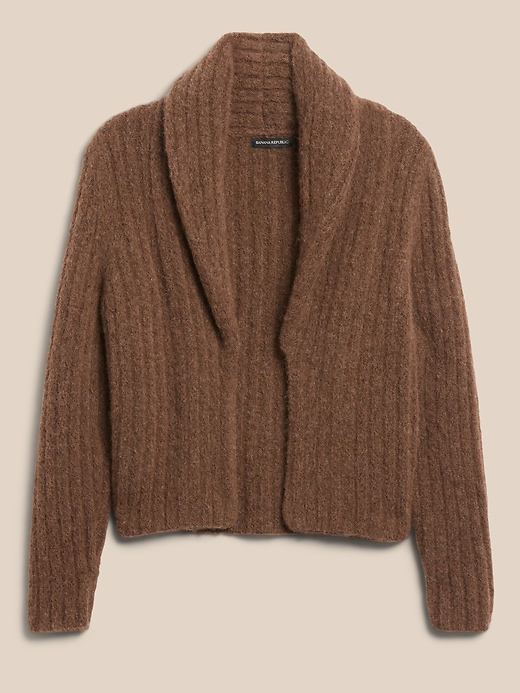 Image number 4 showing, Alpaca-Blend Shawl-Collar Cardigan Sweater