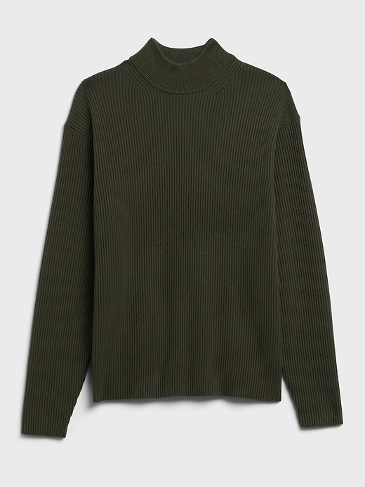 Image number 4 showing, Organic Cotton Mock-Neck Sweater