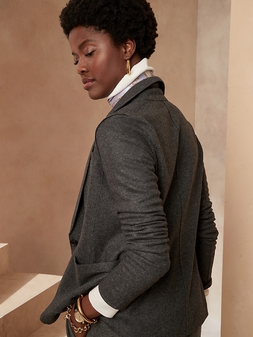 Image number 2 showing, Unstructured Italian Wool-Blend Blazer